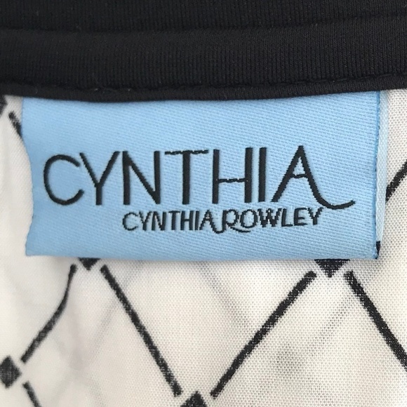 Cynthia Rowley Black/White Diamond Pattern Blouse - Picture 5 of 7